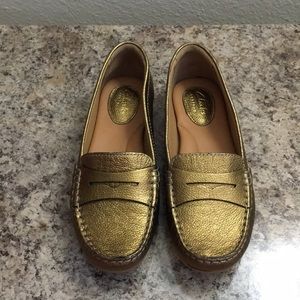 Clarks Metallic Bronze Flats